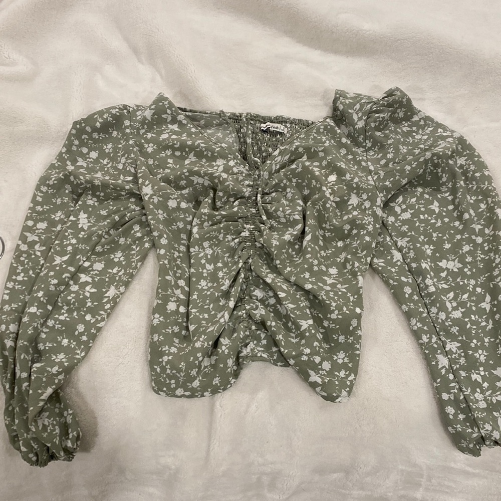 Green Blouse Abercrombie